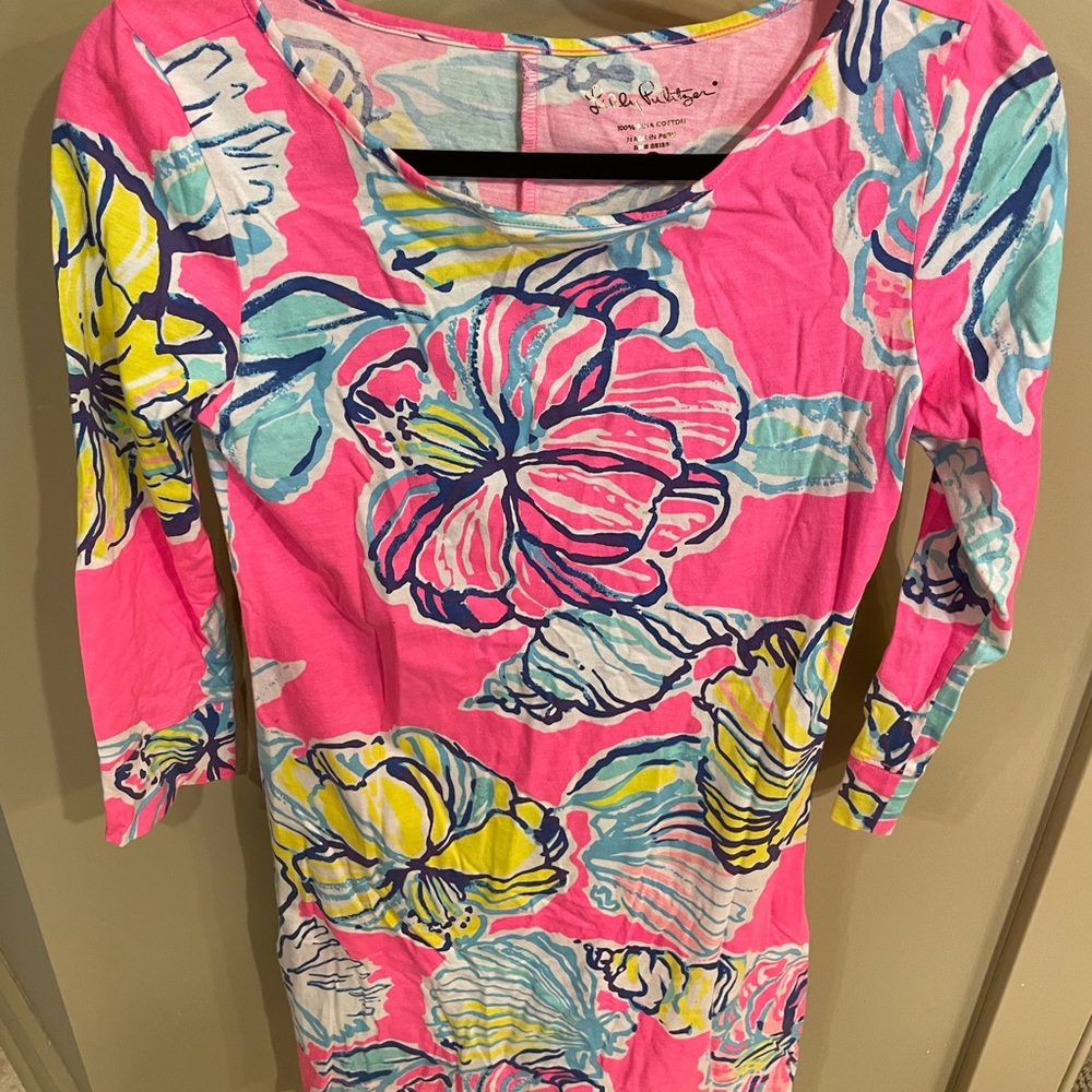 Lilly Pulitzer Marlowe Swept By The Tides Flower Seashell Dress